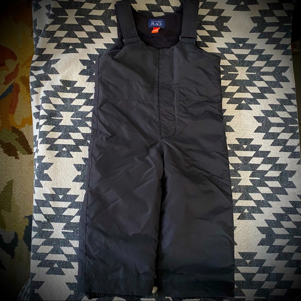 The Childrens Place Black Bibbed Snow Pants Size 2T